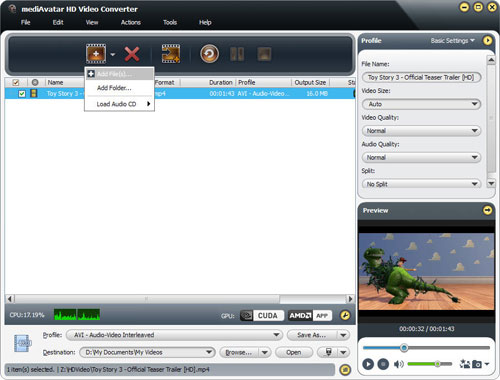 mediAvatar HD Video Converter 7.7.2.20130418